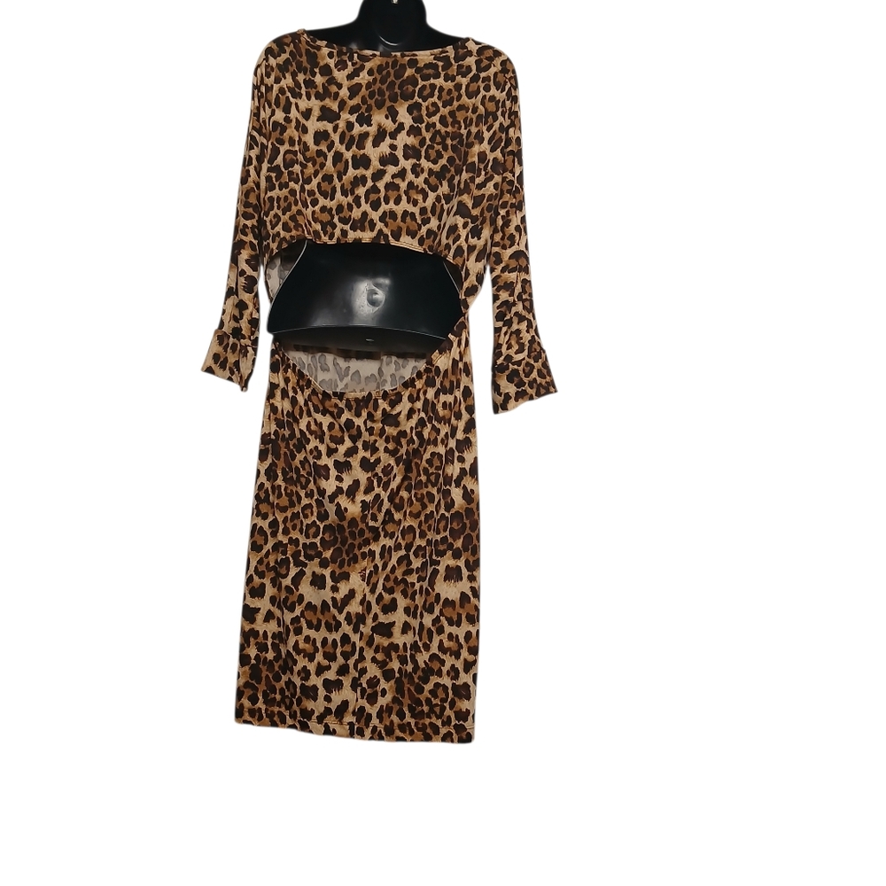 Venus Leopard Print Women Dress Sizw XL EUC - Picture 6 of 8